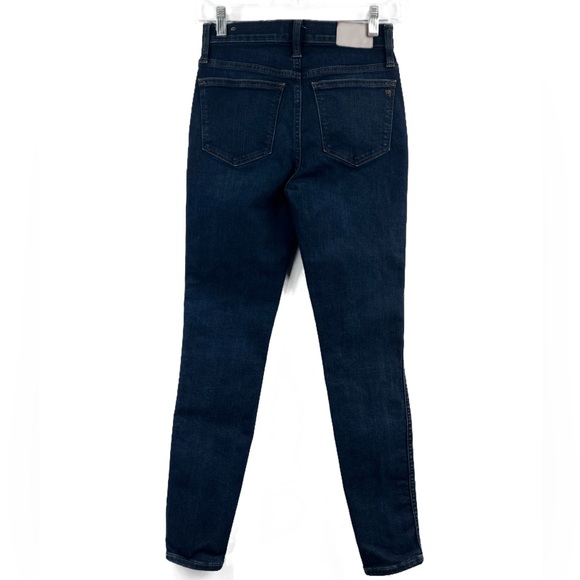 Madewell 10" High Rise Dark Wash Skinny Jeans Size 25 - Picture 4 of 12